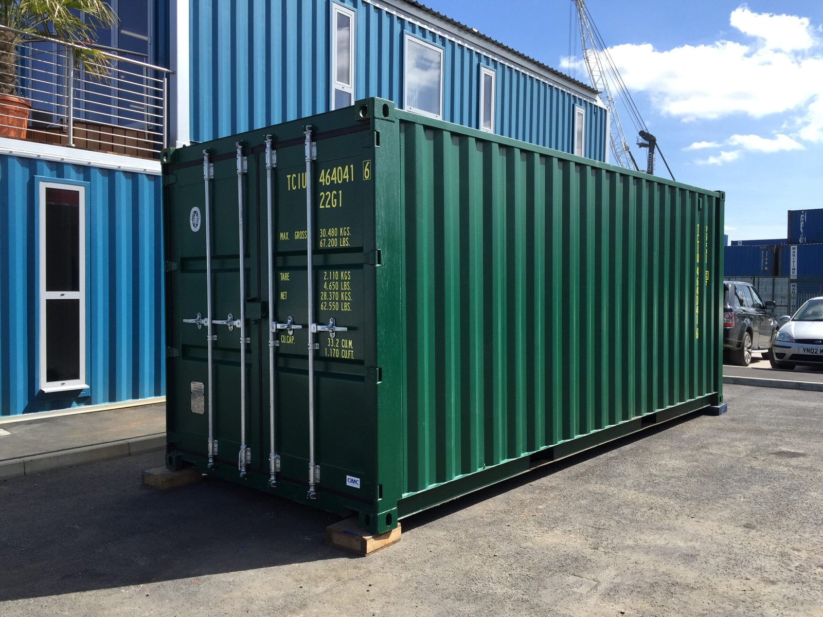 20ft shipping container (one trip) – green