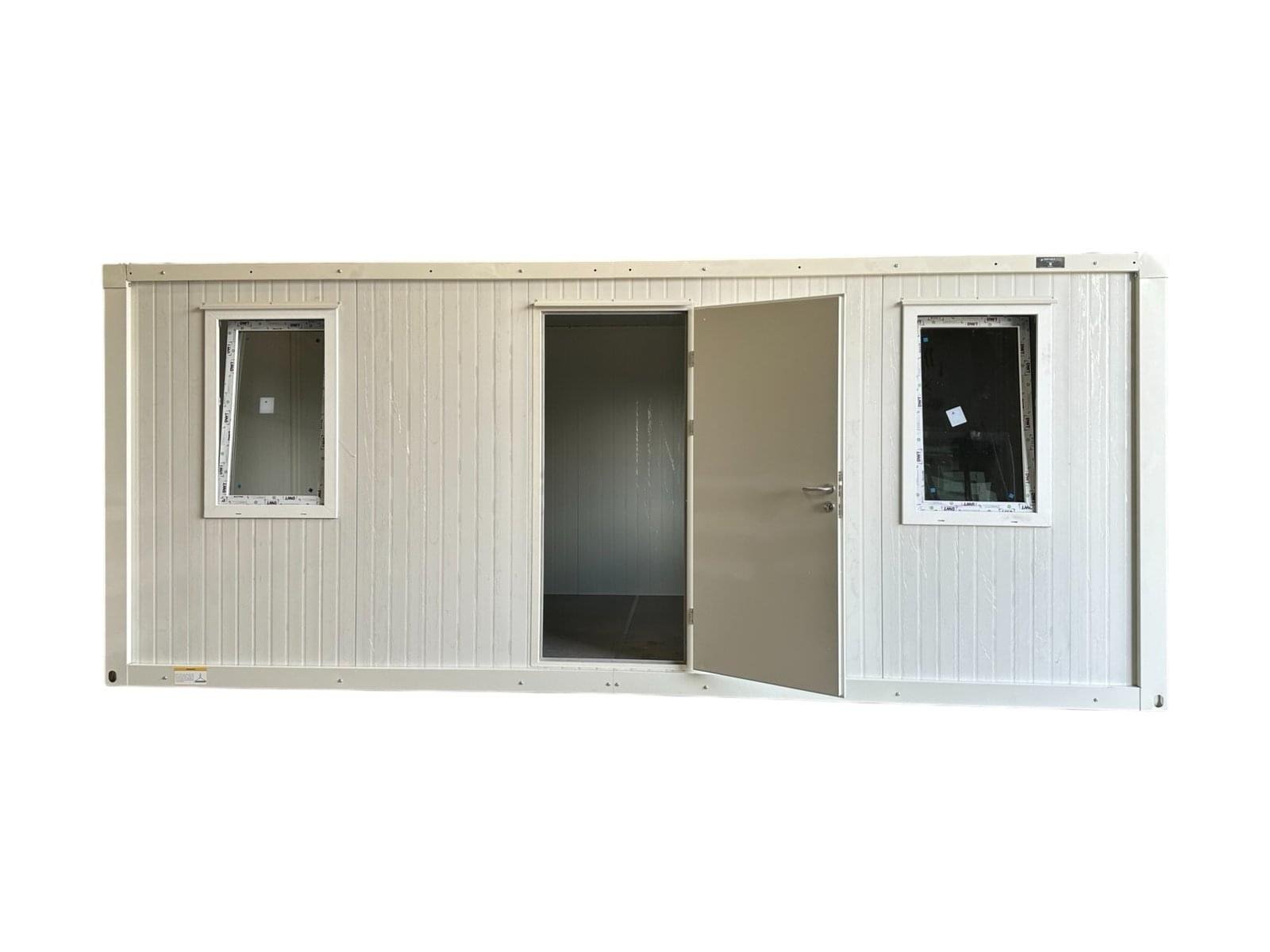 6.5m x 4.6m side linked flat pack office container